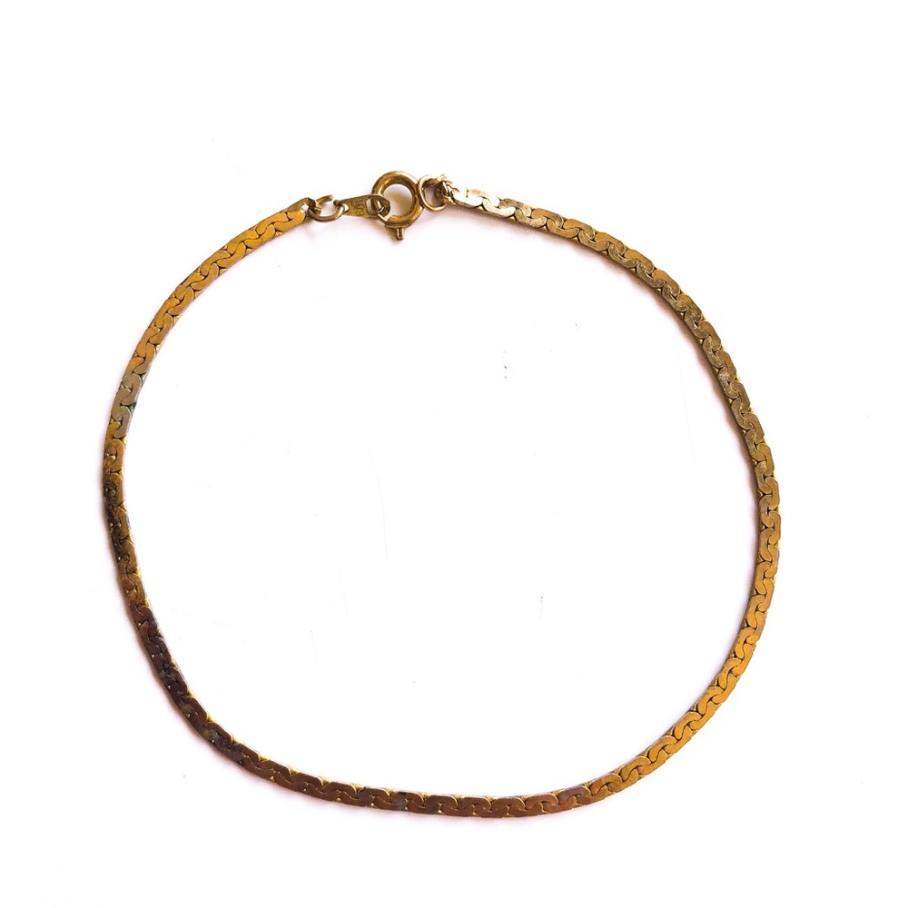 Small gold braided bracelet